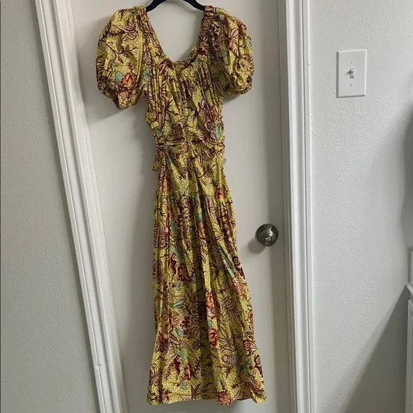 Ulla Johnson | Dresses | Ulla Johnson Gold Puff Sleeve Sundress | Poshmark